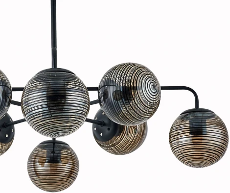 Потолочная люстра на штанге Escada Twilight 646/8P E27*60W Black (220V)