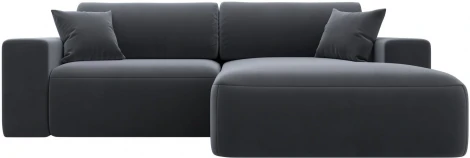 Диван угловой Лига-036 НПБ Классик правый угол (Серый/Велюр) Лига Диванов арт.121378