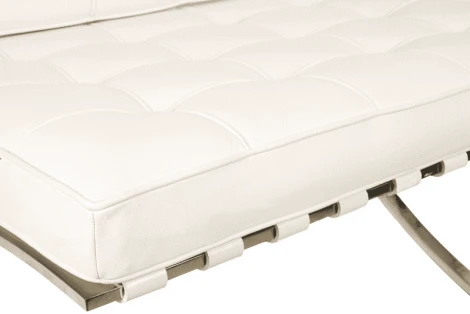 Диван Barcelona Style Loveseat Sofa Белая кожа