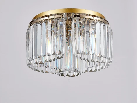 Потолочная люстра буше Newport 4350 4354/PL gold (220V, хрусталь, круглые)