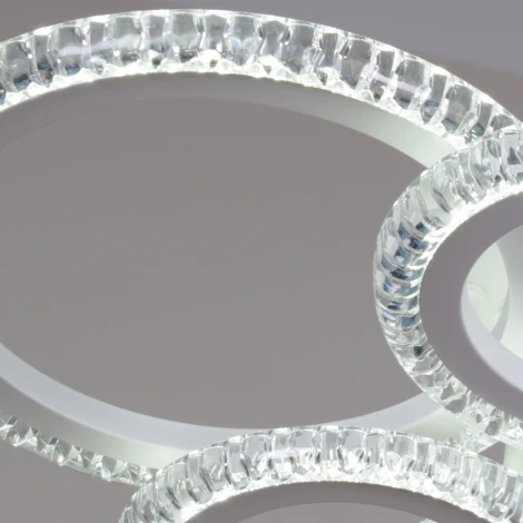 Потолочная люстра светодиодная на штанге с пультом с регулировкой цветовой температуры, яркости и ночным режимом Reluce 36890-0.3-3+3A WH