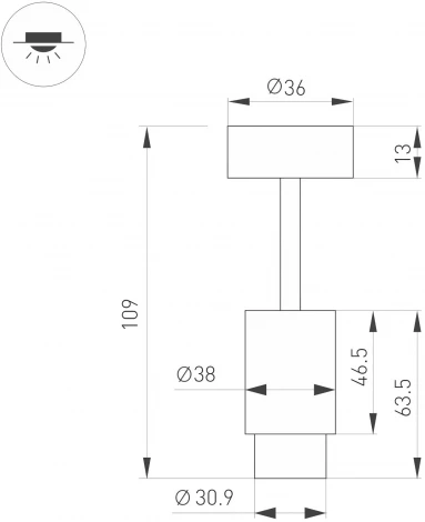 Мебельный точечный светильник ART-NEMO-SURFACE-ZOOM-R38-5W Day4000 (BK, 10-55 deg, 24V) (Arlight, IP20 Металл) 049773 (LED)