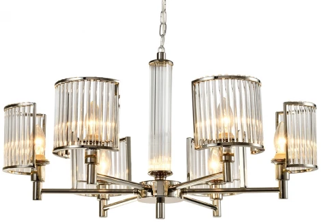 Подвесная люстра Newport 12500 12506/C (220V, хрусталь, на цепи)