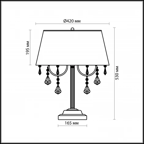 Интерьерная настольная лампа Odeon Light Adeli 2534/3T