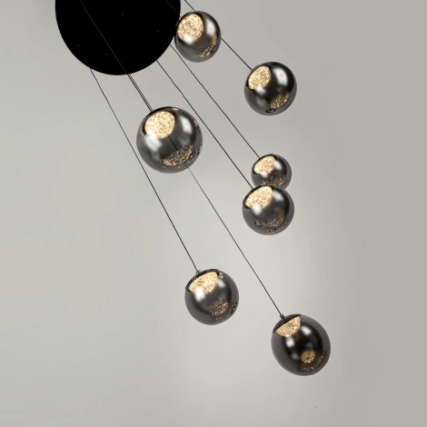 Подвесной светильник светодиодный с пультом с регулировкой цветовой температуры Modelux ML.2338.7 BK