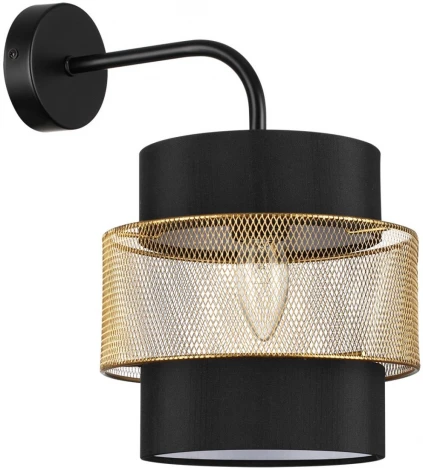 Бра Lumion Animaisa 8003/1W черный/черный, золотой металл/металл, текстиль Е27 60W 220V