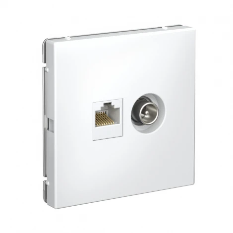 Розетка ТВ + Ethernet RJ-45 (белый) Systeme Electric GAL000189