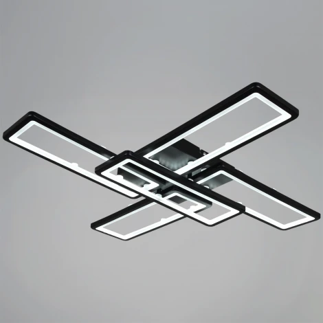 Потолочная люстра светодиодная на штанге с пультом с регулировкой цветовой температуры, яркости и ночным режимом Reluce 03629-0.3-05 BK