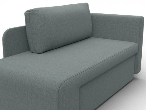 Кушетка Лига-097 (ДВП,ДСП,ЛДСП,Брус/Пластик/Рогожка/Серый) Лига Диванов 132572