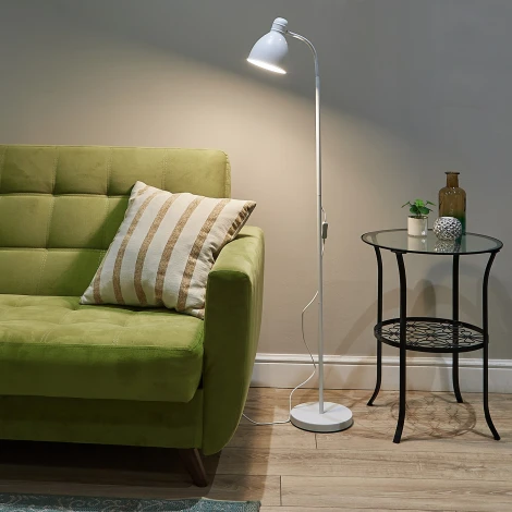 Торшер напольный под лампу Е27, 60W, с регулировкой наклона, белый Uniel UML-T701 E27 WHITE