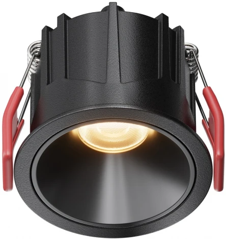 Встраиваемый светильник Maytoni Alfa LED DL043-01-10W2.7K-RD-B (220V, круглые)