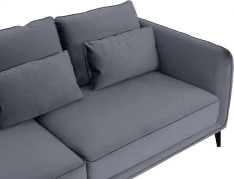 Диван Amsterdam трехместный ОГОГО (арт.583332), (Ткань/Серый)