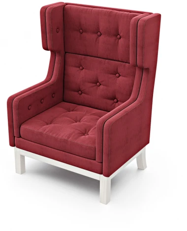 Кресло Arsko Айверс Хай Беленый дуб шенилл красный