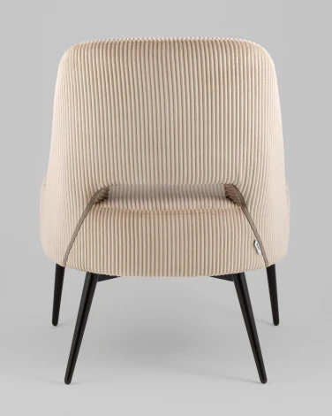 Кресло лаунж Stool Group Бостон велюр рельефный бежевый арт.УТ000039984