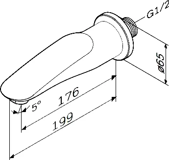 Излив Am.Pm Sensation F3070000 для ванны