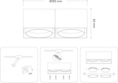 Накладной точечный светильник Ambrella Techno Spot TN70872 (220V)