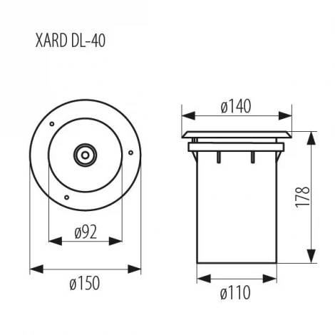 Встраиваемый светильник уличный Xard Dl 7195 (220V, круглые, IP67)