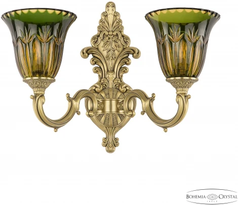 Бра Bohemia Verona 7214B14/2/175 FP P2 U Amber-Green/H-1I
