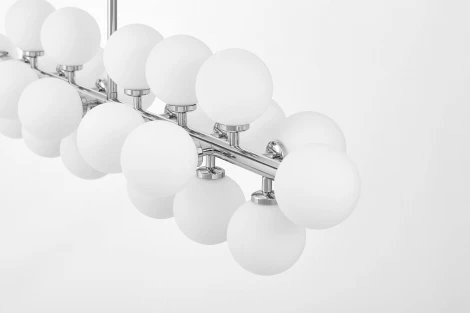 Потолочная люстра на штанге Lumina Deco Marsiada LDP 6033-24 CHR (220V, шарики, молекулы)