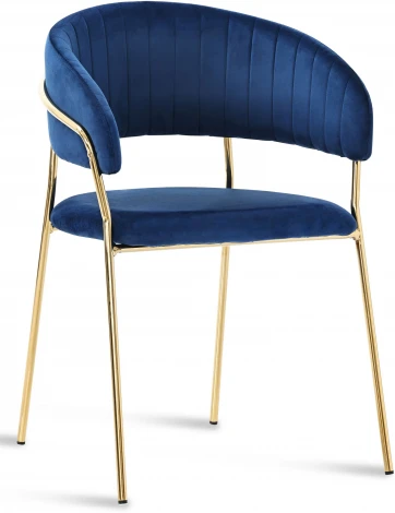 Стул Whispered Fusion Hesby Велюр/Синий арт.HSBI_DC72_blue