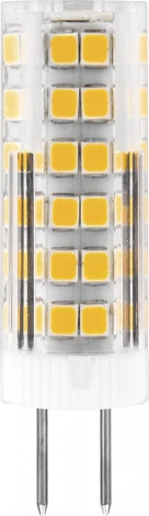Лампочка светодиодная G4 7W 220V капсульная прозрачная 6400K Feron 25865