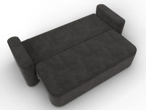 Диван прямой Лига-118 НПБ (ДСП,ЛДСП,Брус,Фанера,Велюр/Темно-коричневый) Лига Диванов 137079