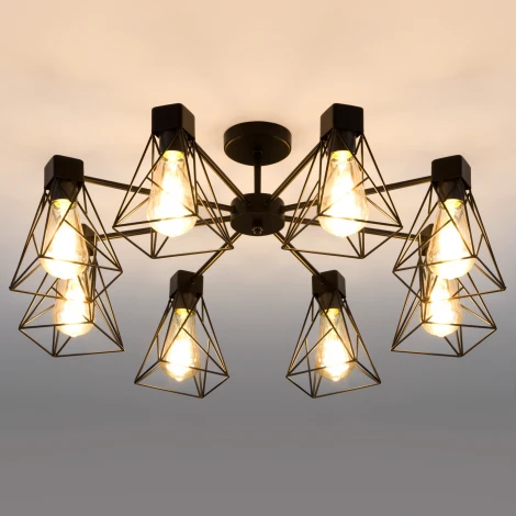 Потолочная люстра Eurosvet Trappola 70107/8 черный (220V)