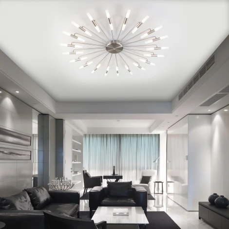 Потолочная люстра Wi-Fi Bogate's Bastone 349 Smart (220V, управление смартфоном, голосовое управление, умный дом - Minimir Home, Алиса, Маруся, Салют, круглые)