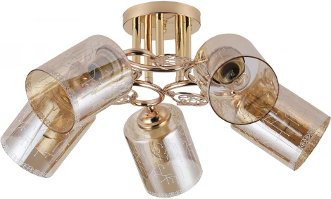 Потолочная люстра на штанге Escada Neulia 1118/5PL E27*40W Gold