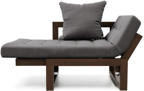 Кресло Arsko Амбер орех серый велюр