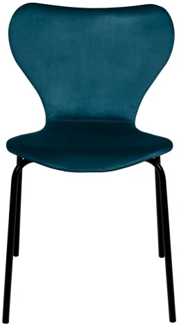 Стул Seven тёмно-бирюзовый велюр с чёрными ножками Bradex Home RF 0255