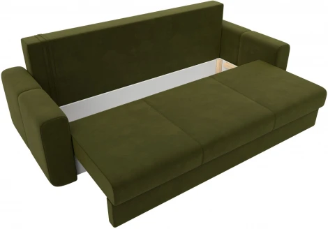 Диван прямой Лига-031 (Зеленый/Микровельвет) Лига Диванов арт.121264