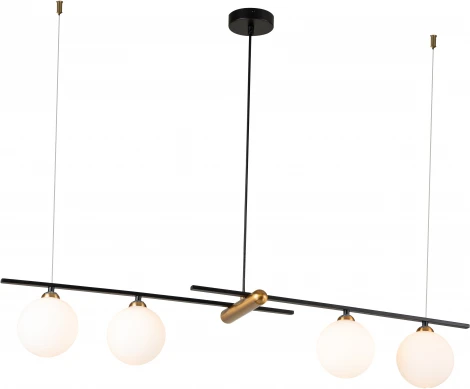 Люстра подвесная Opaco V000153 (11015/4P Black) (220V, на тросе, шар)