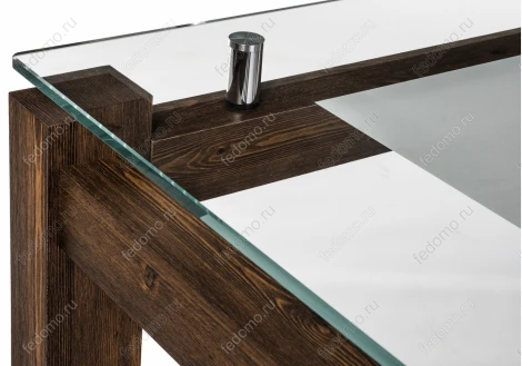 Стеклянный стол Woodville Бран орех кантри 462084
