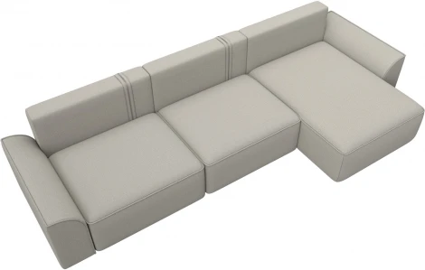 Диван угловой Лига-048 НПБ лонг Лига Диванов (Рогожка) арт.128484