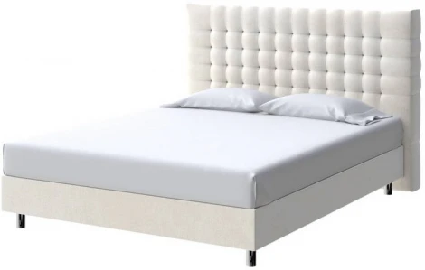 PROxSON Кровать Tallinn Boxspring Standart (Ткань: Велюр Лофти Лён) 140x200