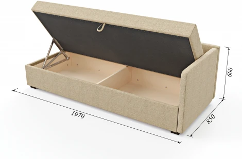 Диван-кровать Arsko Велес Угол правый рогожка бежевая