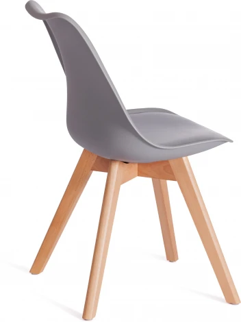 Стул TULIP (mod. 73-1) / 2 шт. в упаковке Tetchair (Дерево,Пластик,Экокожа/Серый) арт.24364