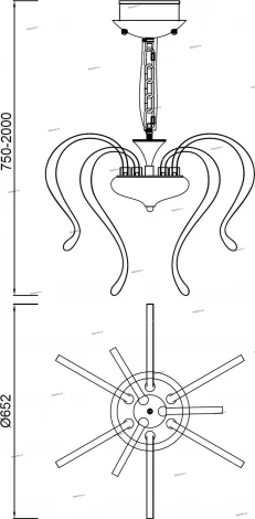 Подвесная люстра Mantra Versailles 5562