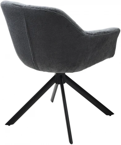 Стул M-City ARVA 180 град. поворот. с возвратом, DAVIS HARMONY-90 Тем-серый, шенилл / Черный