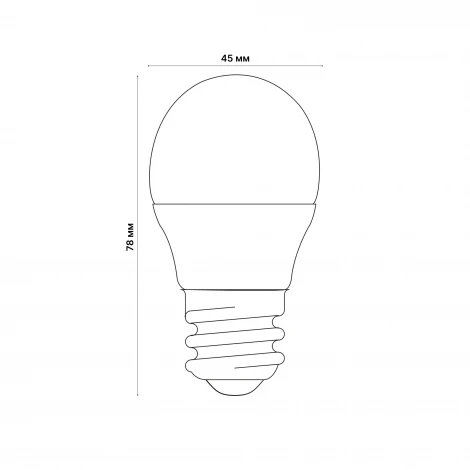 Лампочка светодиодная шар белая E27 6W 4000K Uniel LED-G45-6W/4000K/E27/FR/RA95 PLK01WH