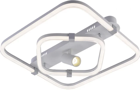 Потолочная люстра со спотом Escada Factor 10280/2LED 62+3Вт, металл/акрил, хром (регулировка яркости, 220V, пульт управления)