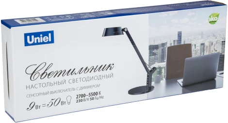 Офисная настольная лампа Uniel TLD-570 Black/LED/500Lm/2700-5500K/Dimmer (сенсорный выключатель)