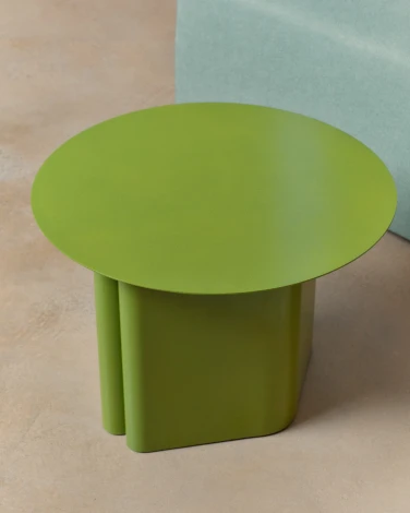 Столик Arvin из железа зеленого цвета Ø 55 см арт.261813