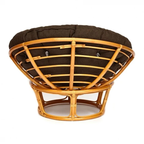 Кресло PAPASAN/ПАПАСАН 23/01 W /с подушкой/ диаметр подушки 125см, 115х101х104см, медовый, ткань коричневый, 3м7-147 Tetchair 13732