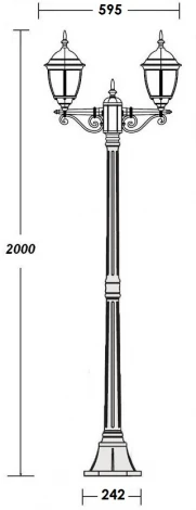 Наземный фонарь Oasis Light ARSENAL S 91208SA Bl (220V, IP44)