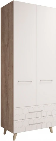 Шкафы Woodville Мариус М-01 дуб баррик / белый матовый