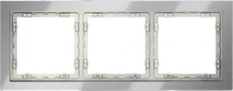 Рамка на 3 поста (сталь, стекло) Voltum S70 VLS110305