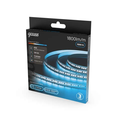 Светодиодная лента 24В 5м Gauss 23637052014