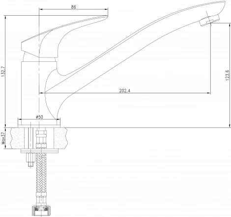Смеситель Aquanet Techno SD90885 для кухонной мойки